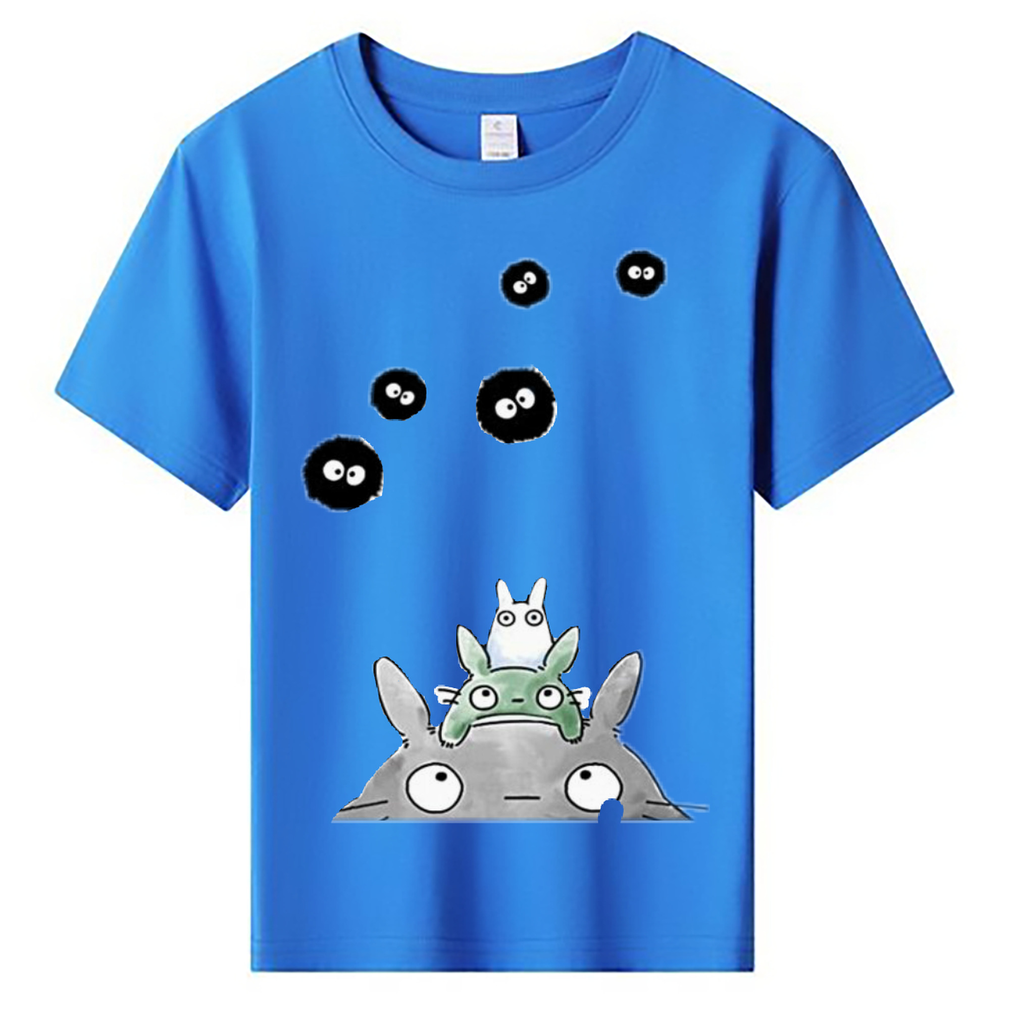 （画像用） となりのトトロ 草壁メイ 草壁サツキ My Neighbor Totoro Satsuki Kusakabe Mei Kusakabe 綿100％キッズTシャツ（フロントプリント）